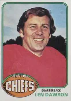 1976 Topps #308 - Len Dawson - Kansas City Chiefs - Front