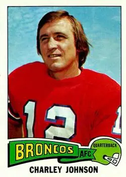 1975 Topps #295 - Charlie Johnson - Denver Broncos - Front 1975 Topps #295 - Charlie Johnson - Denver Broncos - Front