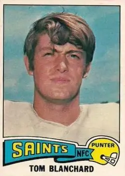 1975 Topps #296 - Tom Blanchard - New Orleans Saints