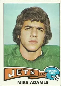 1975 Topps #307 - Mike Adamle - New York Jets 1975 Topps #307 - Mike Adamle - New York Jets