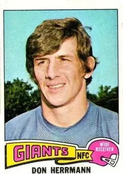 1975 Topps #308 - Don Herrmann - New York Giants