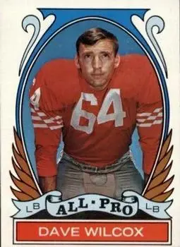 1972 Topps #282 - Dave Wilcox - San Francisco 49ers - Front