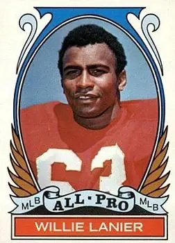 1972 Topps #283 - Willie Lanier - Kansas City Chiefs