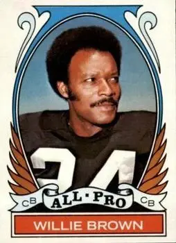 1972 Topps #285 - Willie Brown - Oakland Raiders - Front