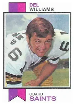 1973 Topps #277 - Del Williams - New Orleans Saints
