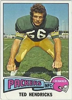 1975 Topps #315 - Ted Hendricks - Green Bay Packers