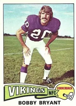 1975 Topps #316 - Bobby Bryant - Minnesota Vikings - Front 1975 Topps #316 - Bobby Bryant - Minnesota Vikings - Front