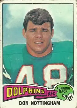 1975 Topps #317 - Don Nottingham - Miami Dolphins - Front