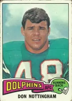 1975 Topps #317 - Don Nottingham - Miami Dolphins
