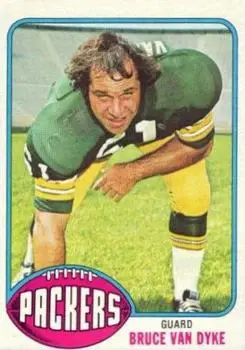 1976 Topps #322 - Bruce Van Dyke - Green Bay Packers