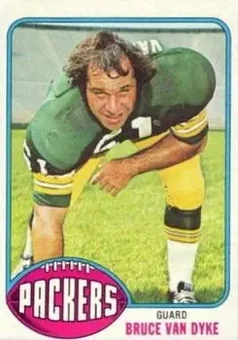 1976 Topps #322 - Bruce Van Dyke - Green Bay Packers
