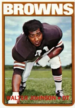 1972 Topps #292 - Walter Johnson - Cleveland Browns - Front