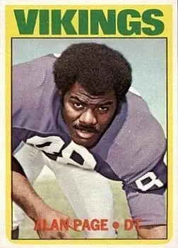 1972 Topps #300 - Alan Page - Minnesota Vikings