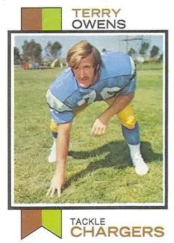 1973 Topps #284 - Terry Owens - San Diego Chargers - Front