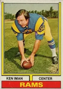 1974 Topps #343 - Ken Iman - Los Angeles Rams