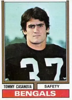 1974 Topps #347 - Tommy Casanova - Cincinnati Bengals - Front