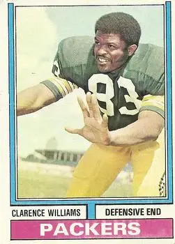 1974 Topps #349 - Clarence Williams - Green Bay Packers - Front 1974 Topps #349 - Clarence Williams - Green Bay Packers - Front