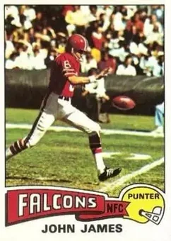 1975 Topps #326 - John James - Atlanta Falcons 1975 Topps #326 - John James - Atlanta Falcons