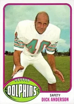 1976 Topps #335 - Dick Anderson - Miami Dolphins