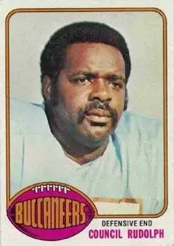 1976 Topps #338 - Council Rudolph - Tampa Bay Buccaneers - Front