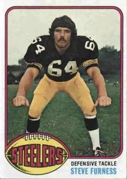 1976 Topps #341 - Steve Furness - Pittsburgh Steelers - Front