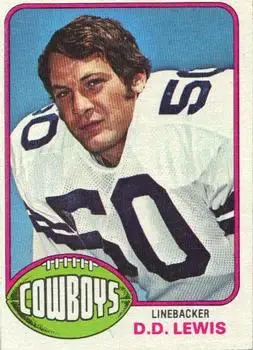 1976 Topps #342 - D.D. Lewis - Dallas Cowboys - Front