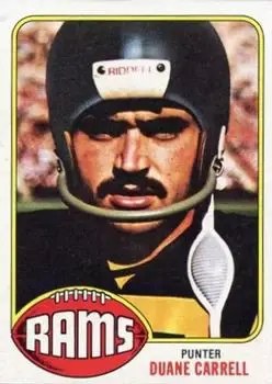 1976 Topps #343 - Duane Carrell - Los Angeles Rams - Front