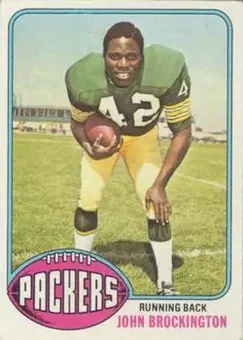 1976 Topps #345 - John Brockington - Green Bay Packers 1976 Topps #345 - John Brockington - Green Bay Packers