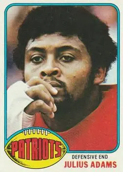 1976 Topps #348 - Julius Adams - New England Patriots