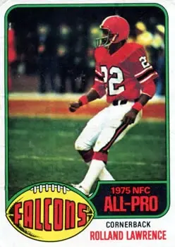 1976 Topps #350 - Rolland Lawrence - Atlanta Falcons