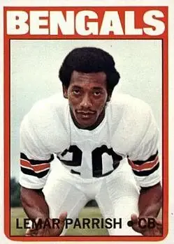 1972 Topps #307 - Lemar Parrish - Cincinnati Bengals - Front