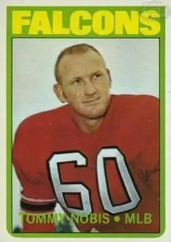 1972 Topps #309 - Tommy Nobis - Atlanta Falcons - Front