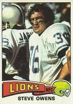 1975 Topps #333 - Steve Owens - Detroit Lions 1975 Topps #333 - Steve Owens - Detroit Lions