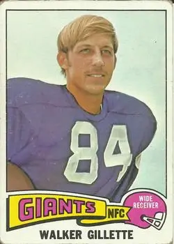 1975 Topps #336 - Walker Gillette - New York Giants - Front