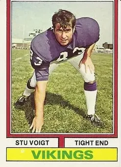 1974 Topps #351 - Stu Voigt - Minnesota Vikings