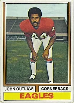 1974 Topps #354 - John Outlaw - Philadelphia Eagles