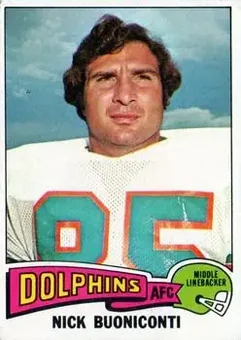 1975 Topps #345 - Nick Buoniconti - Miami Dolphins