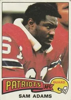 1975 Topps #347 - Sam Adams - New England Patriots