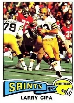 1975 Topps #348 - Larry Cipa - New Orleans Saints
