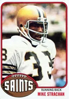 1976 Topps #353 - Mike Strachan - New Orleans Saints