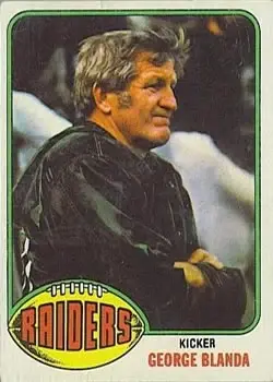 1976 Topps #355 - George Blanda - Oakland Raiders - Front
