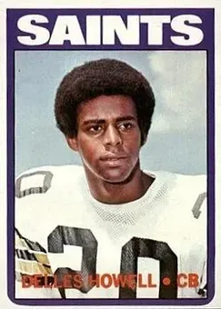 1972 Topps #321 - Delles Howell - New Orleans Saints