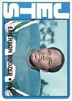 1972 Topps #322 - Emerson Boozer - New York Jets - Front 1972 Topps #322 - Emerson Boozer - New York Jets - Front