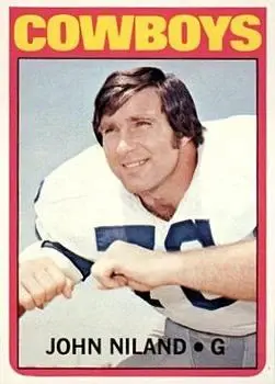 1972 Topps #329 - John Niland - Dallas Cowboys - Front