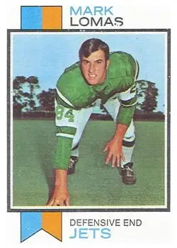 1973 Topps #302 - Mark Lomas - New York Jets - Front
