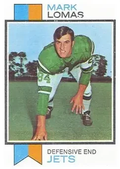 1973 Topps #302 - Mark Lomas - New York Jets