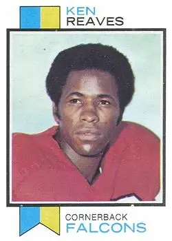 1973 Topps #308 - Ken Reaves - Atlanta Falcons - Front
