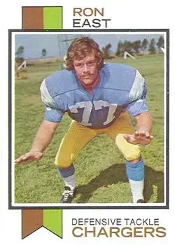1973 Topps #309 - Ron East - San Diego Chargers - Front 1973 Topps #309 - Ron East - San Diego Chargers - Front