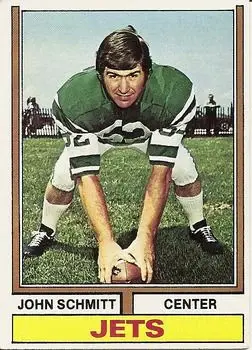 1974 Topps #363 - John Schmitt - New York Jets