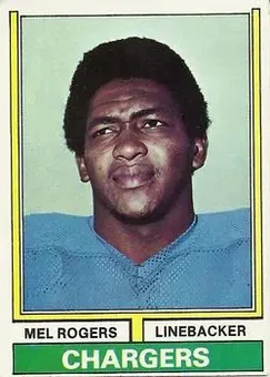 1974 Topps #364 - Mel Rogers - San Diego Chargers